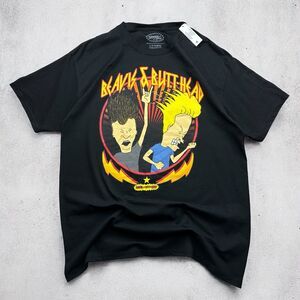 Beavis & Butt-Head “Rock Heads” Graphic T-Shirt Black Men’s L (21.5x30.5) NWT 20